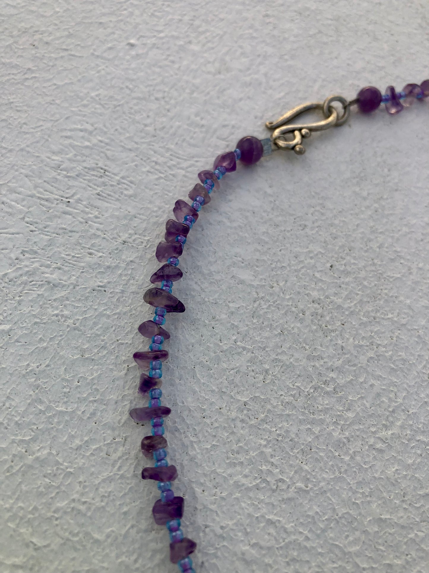 23 Point Natural Quartz & Amethyst Necklace