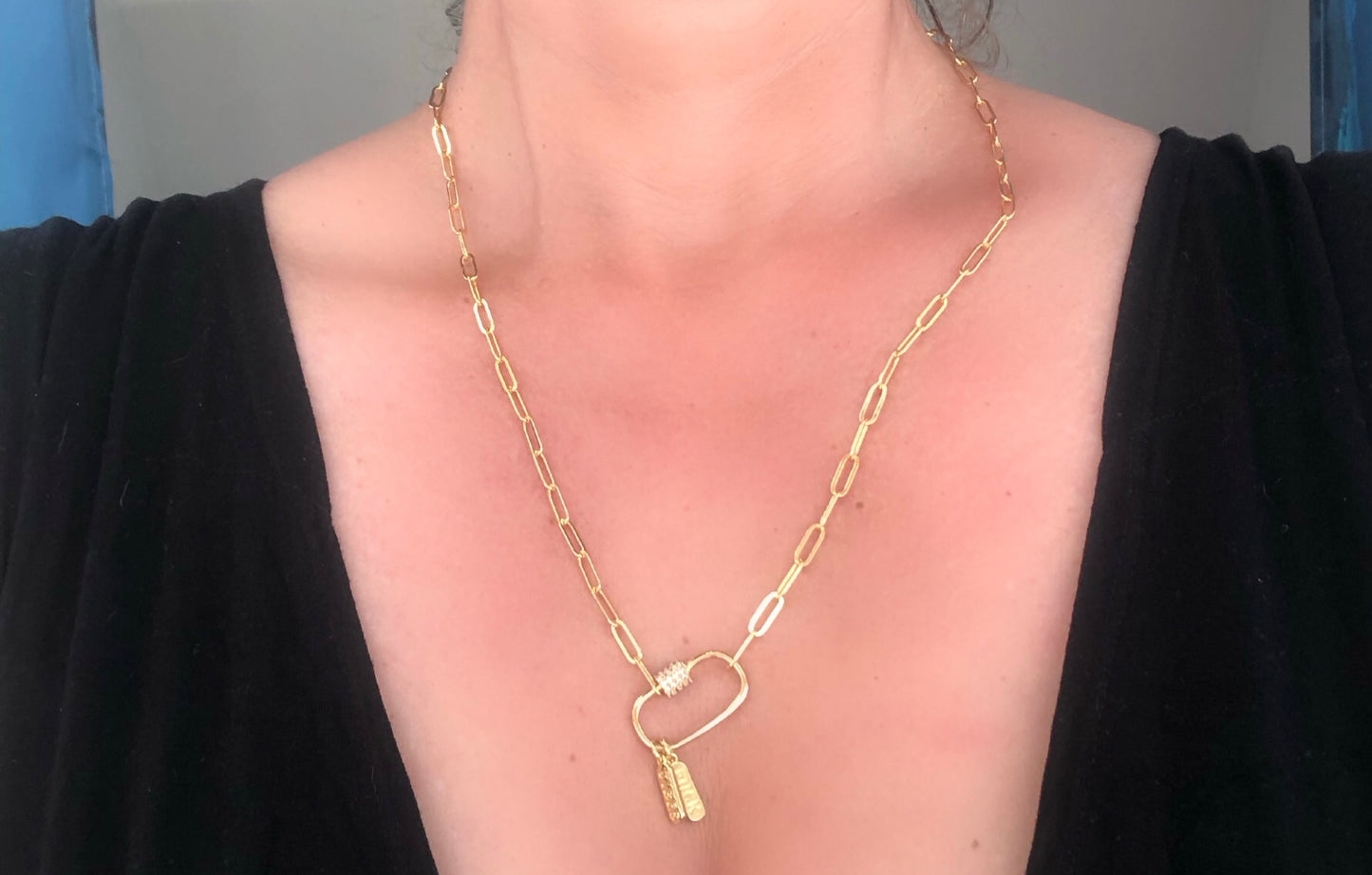 F*** Vibes on 24kt Gold Paperclip Chain